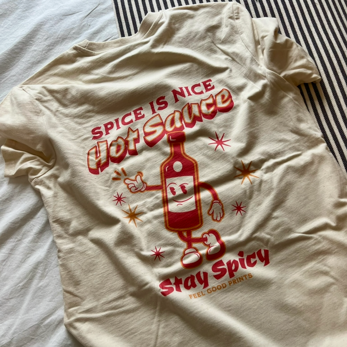 Hot Sauce T shirt | Unisex T-shirt | Retro Graphic | 100% Organic Cotton