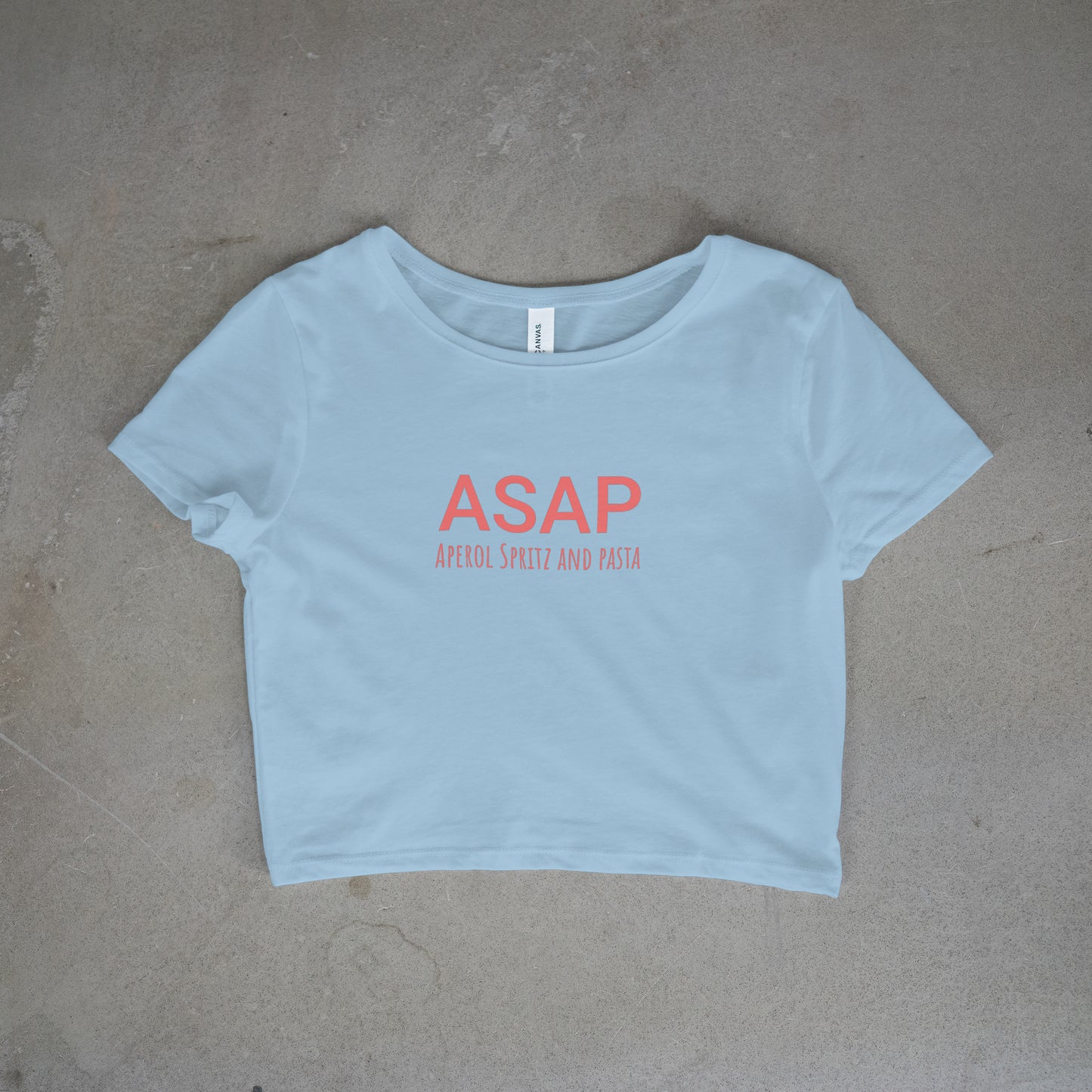 Aperol Spritz and Pasta Crop Top - Coral Red