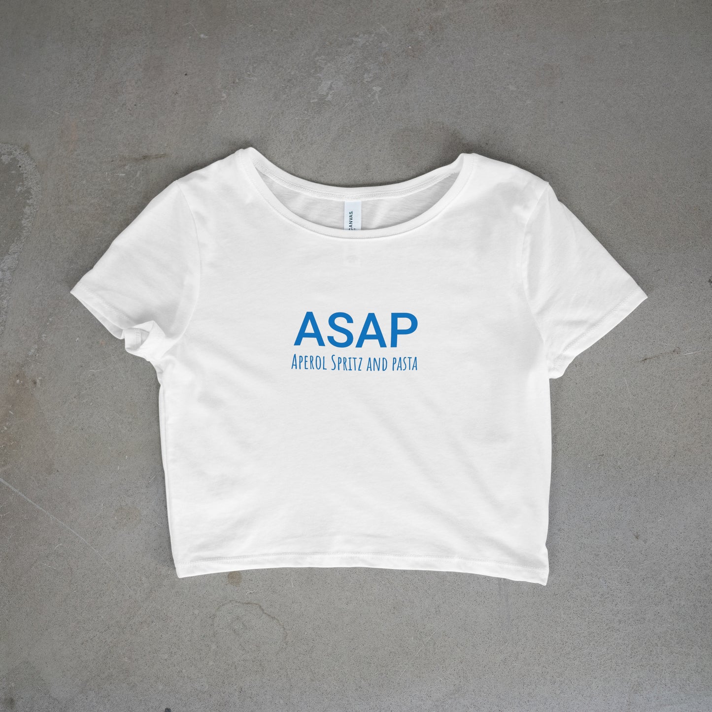 Aperol Spritz and Pasta Crop Top - Blue