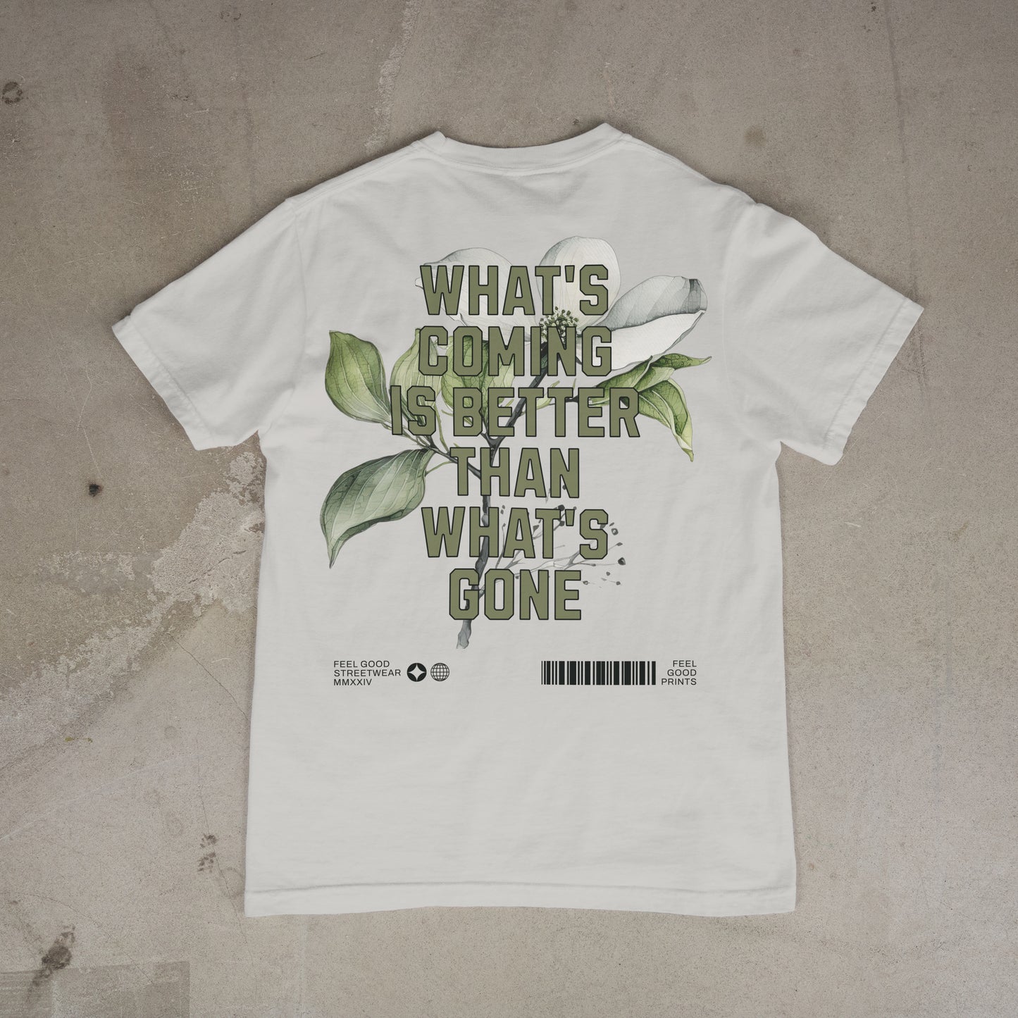 What's Coming Is Better Than What's Gone - Oversized Organic Cotton Graphic T-shirt