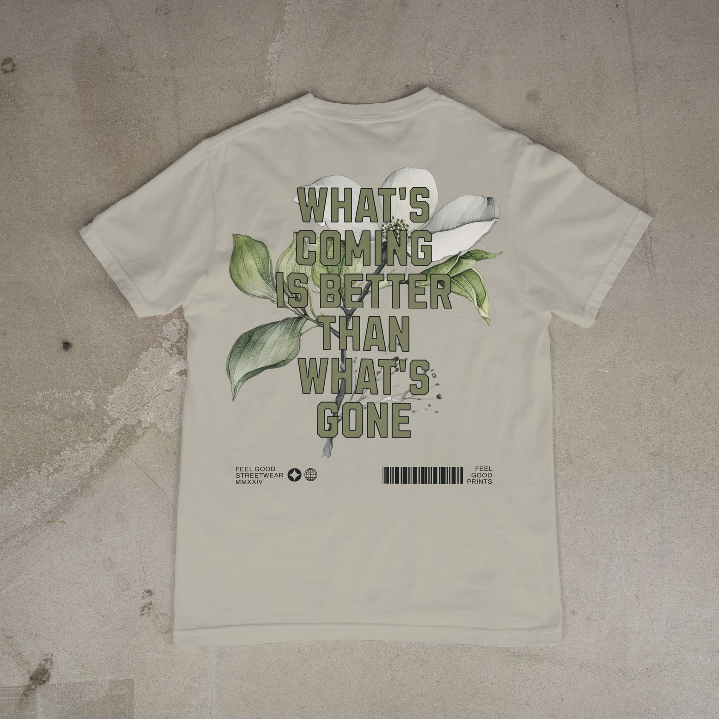 What's Coming Is Better Than What's Gone - Oversized Organic Cotton Graphic T-shirt