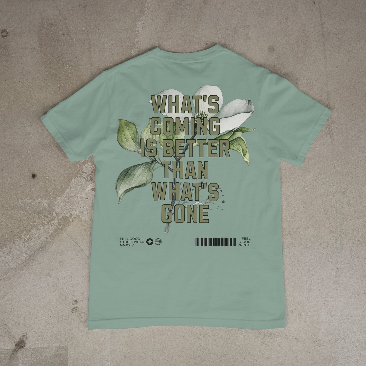 What's Coming Is Better Than What's Gone - Oversized Organic Cotton Graphic T-shirt