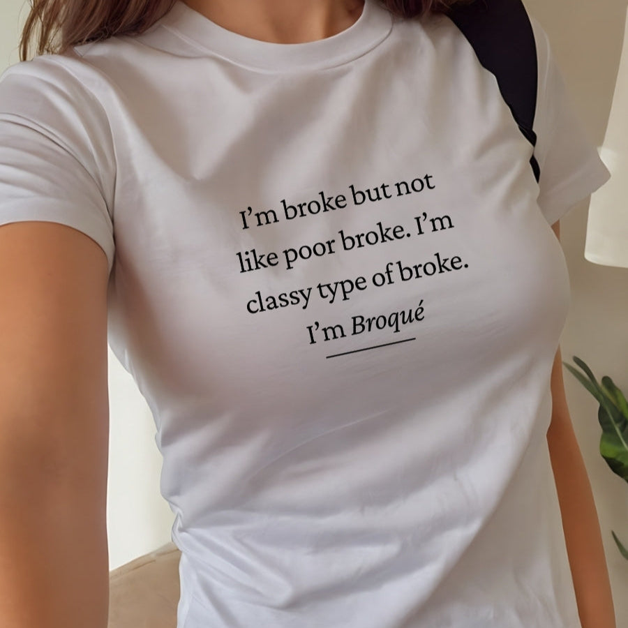 I'm broke Baby Tee - Black