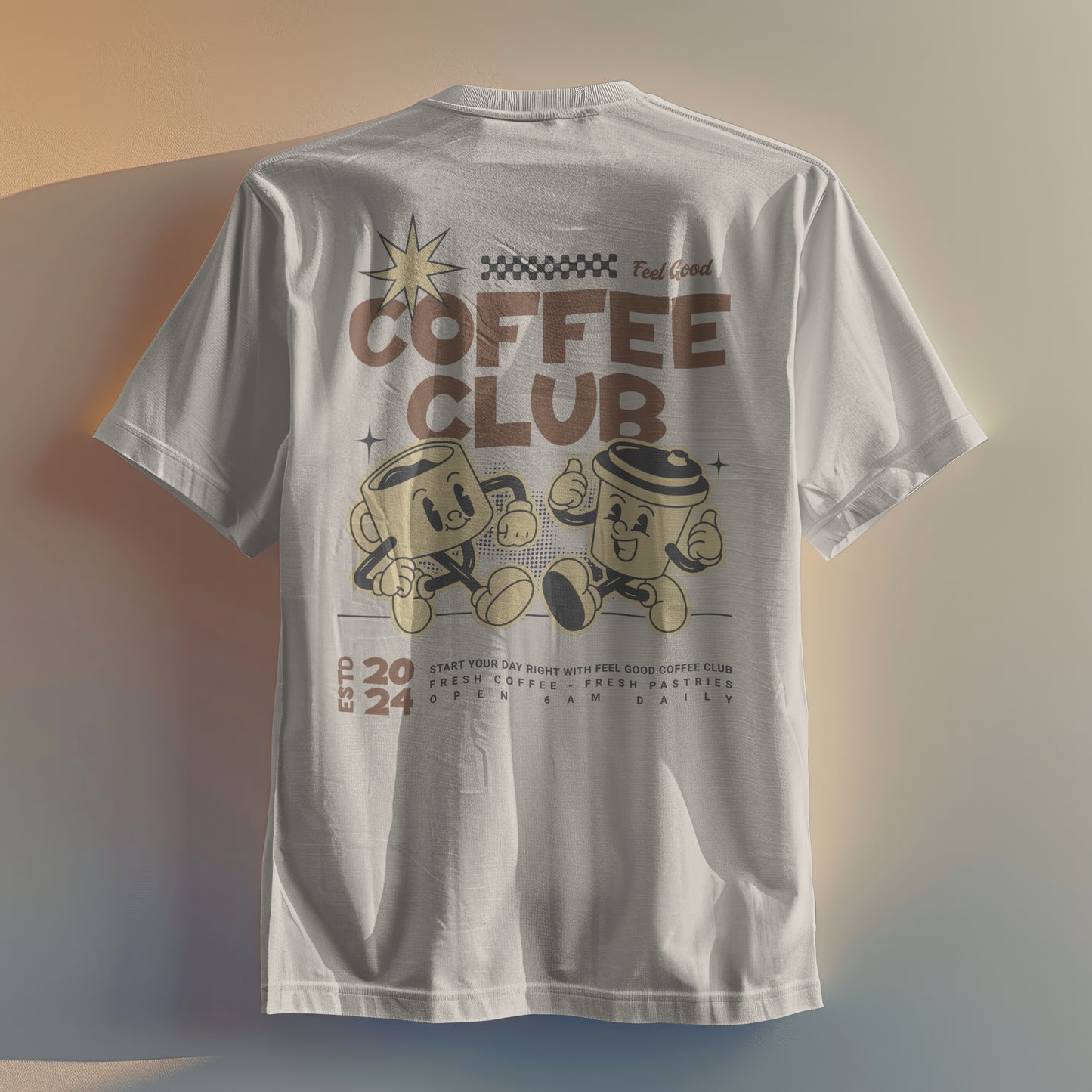 Coffee T Shirt | Unisex T-shirt | Retro Graphic | 100% Organic Cotton