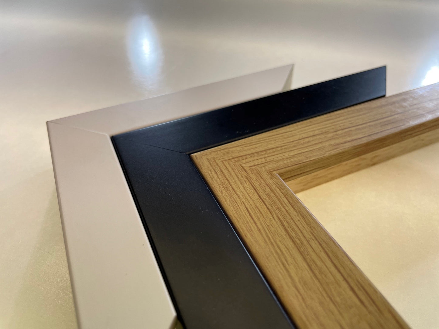 FSC Certified White Frame Obeche or Pine with an acrylic face