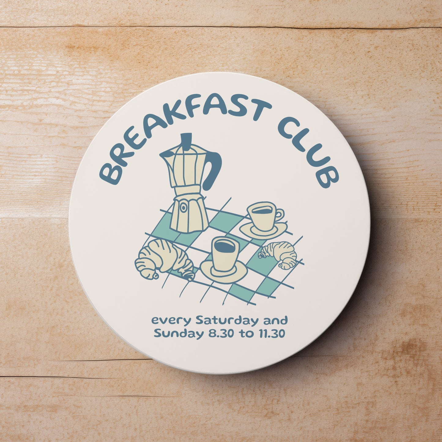 Breakfast Club Drinks Coaster | Home and Office | Tableware Accessories