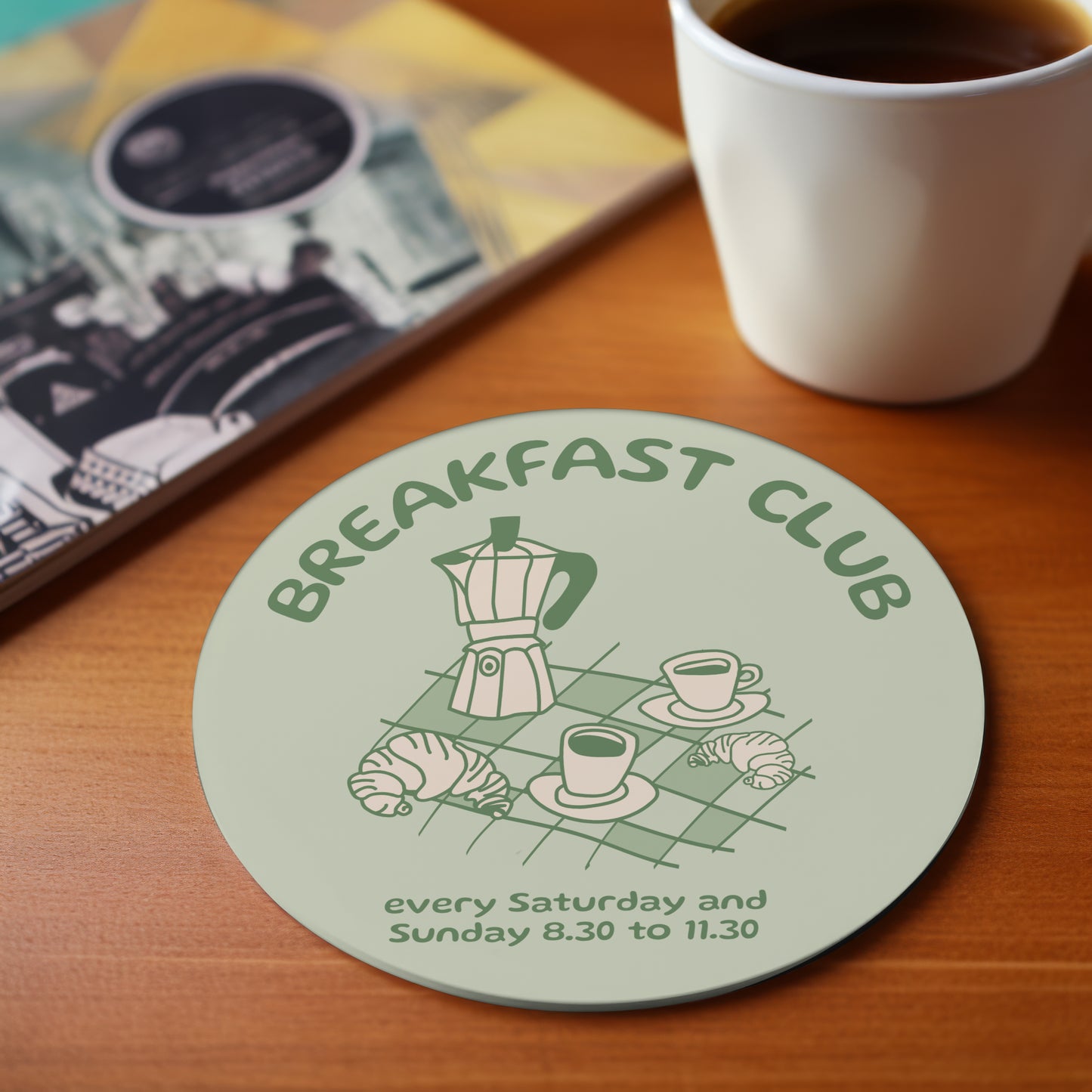 Breakfast Club Drinks Coaster | Home and Office | Tableware Accessories