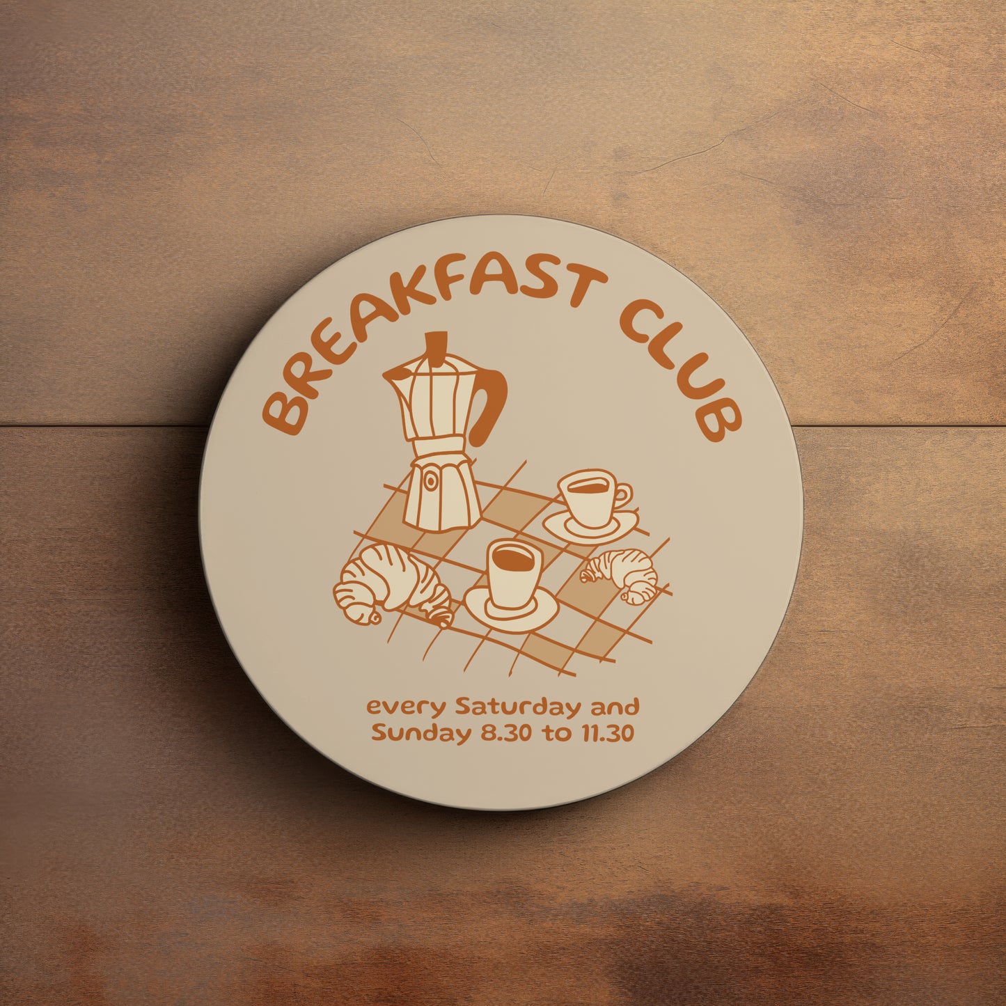 Breakfast Club Drinks Coaster | Home and Office | Tableware Accessories