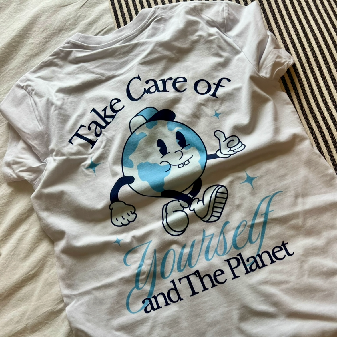 Take Care | Unisex T-shirt | Retro Graphic | 100% Organic Cotton