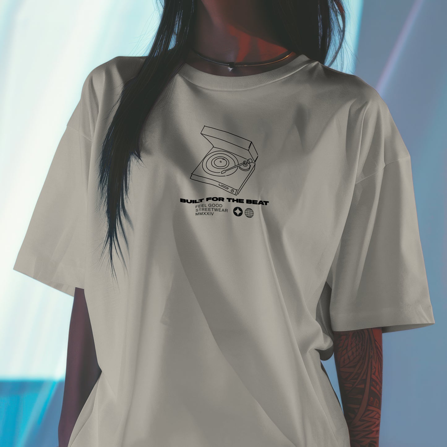 If It's Sweet Hit Repeat - Oversized Organic Cotton Graphic T-shirt