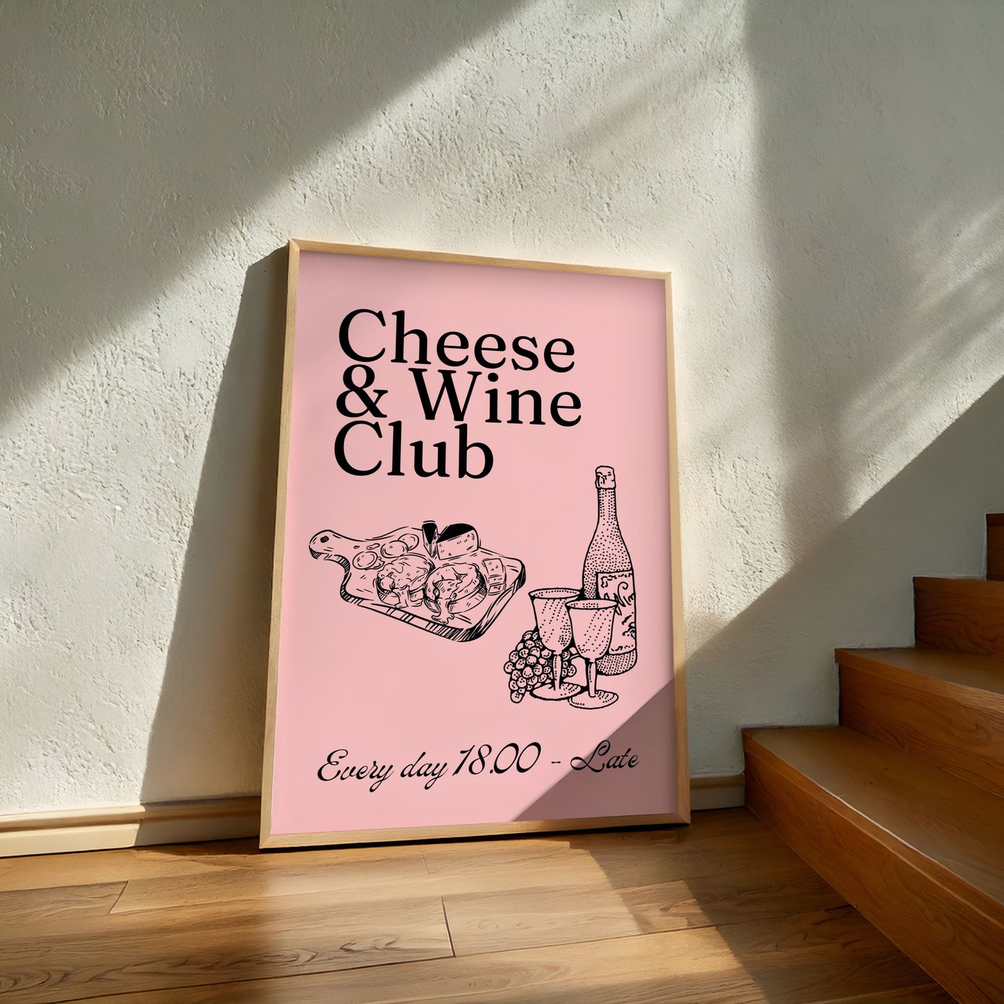 Cheese & Wine Club - Home Essential Art Poster Prints