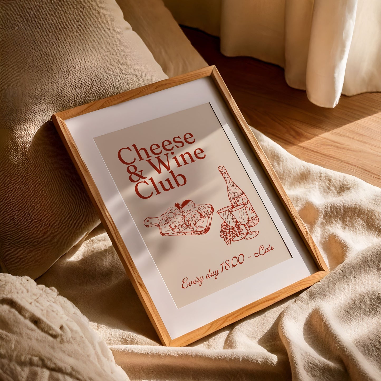 Cheese & Wine Club - Home Essential Art Poster Prints