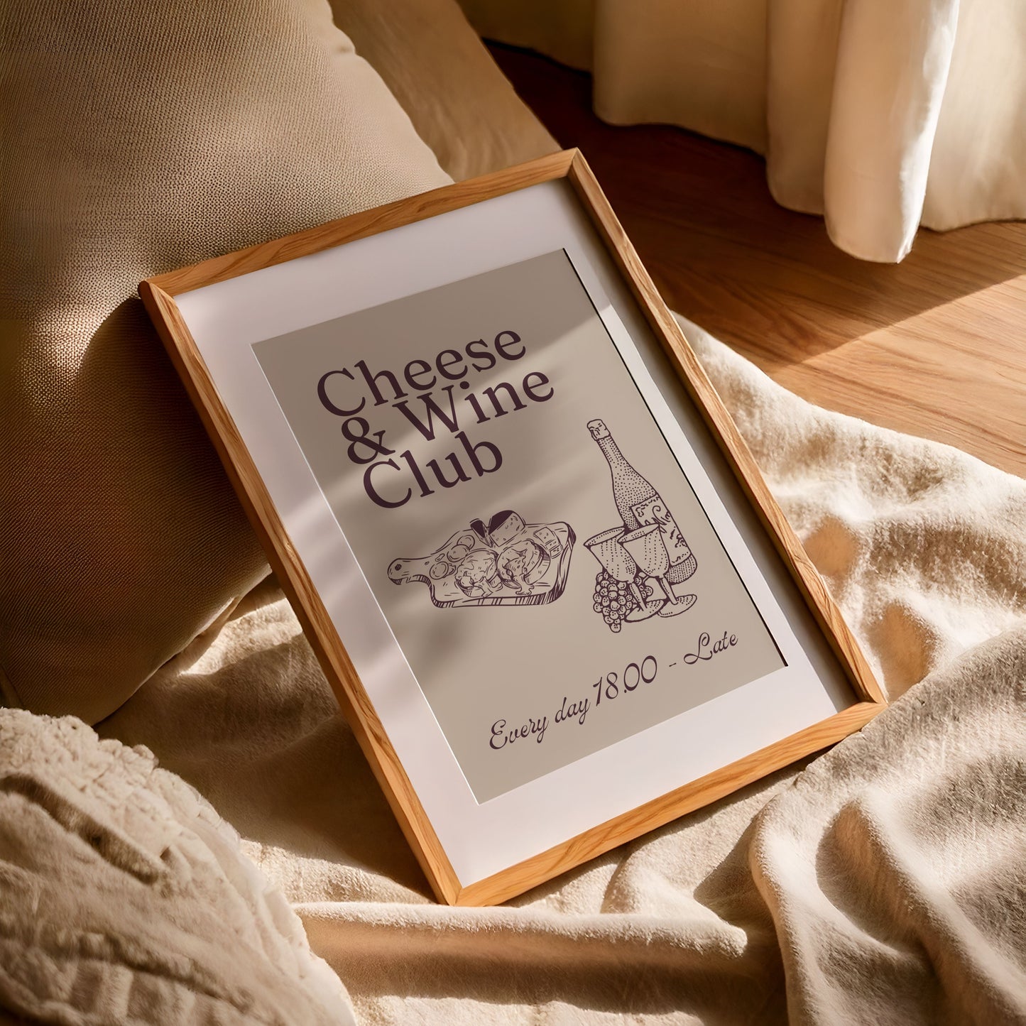 Cheese & Wine Club - Home Essential Art Poster Prints