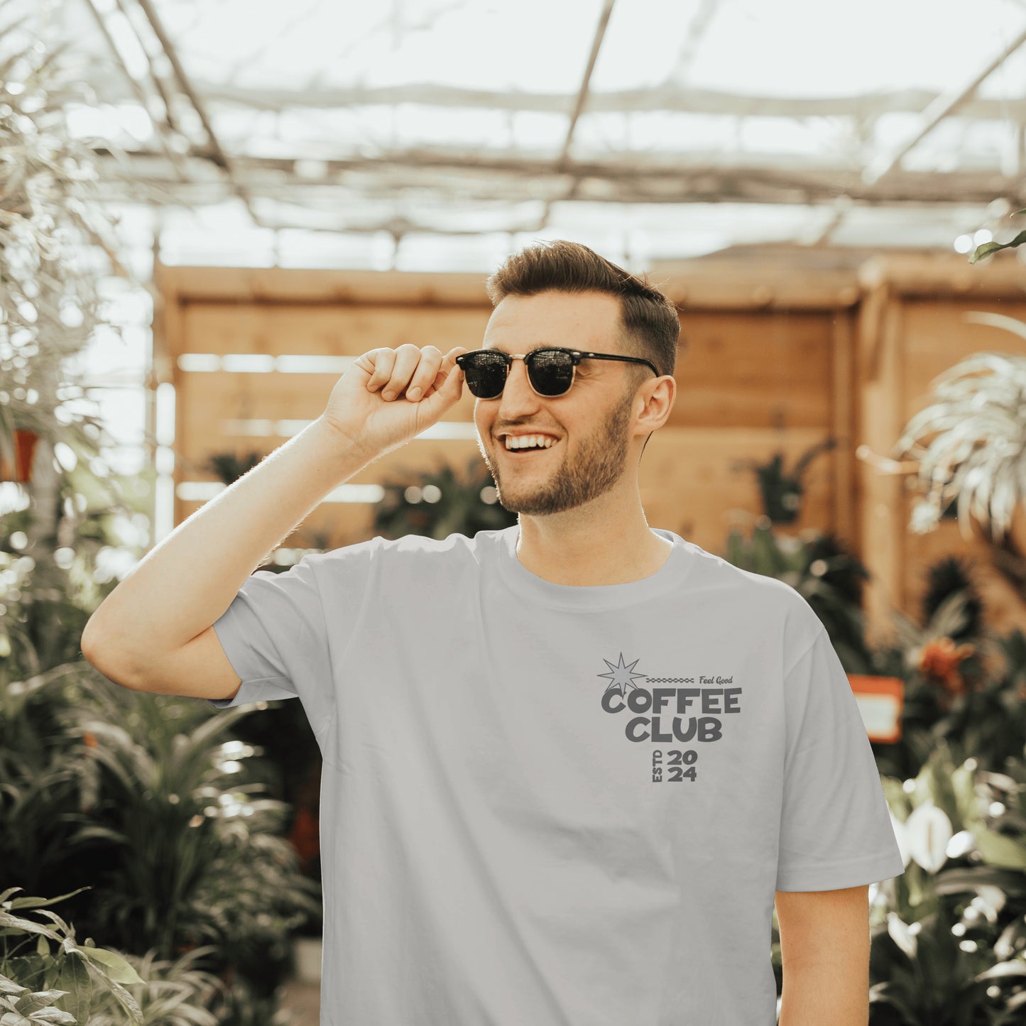Coffee Club T-Shirt - Unisex Graphic T-shirt - 100% Organic Cotton