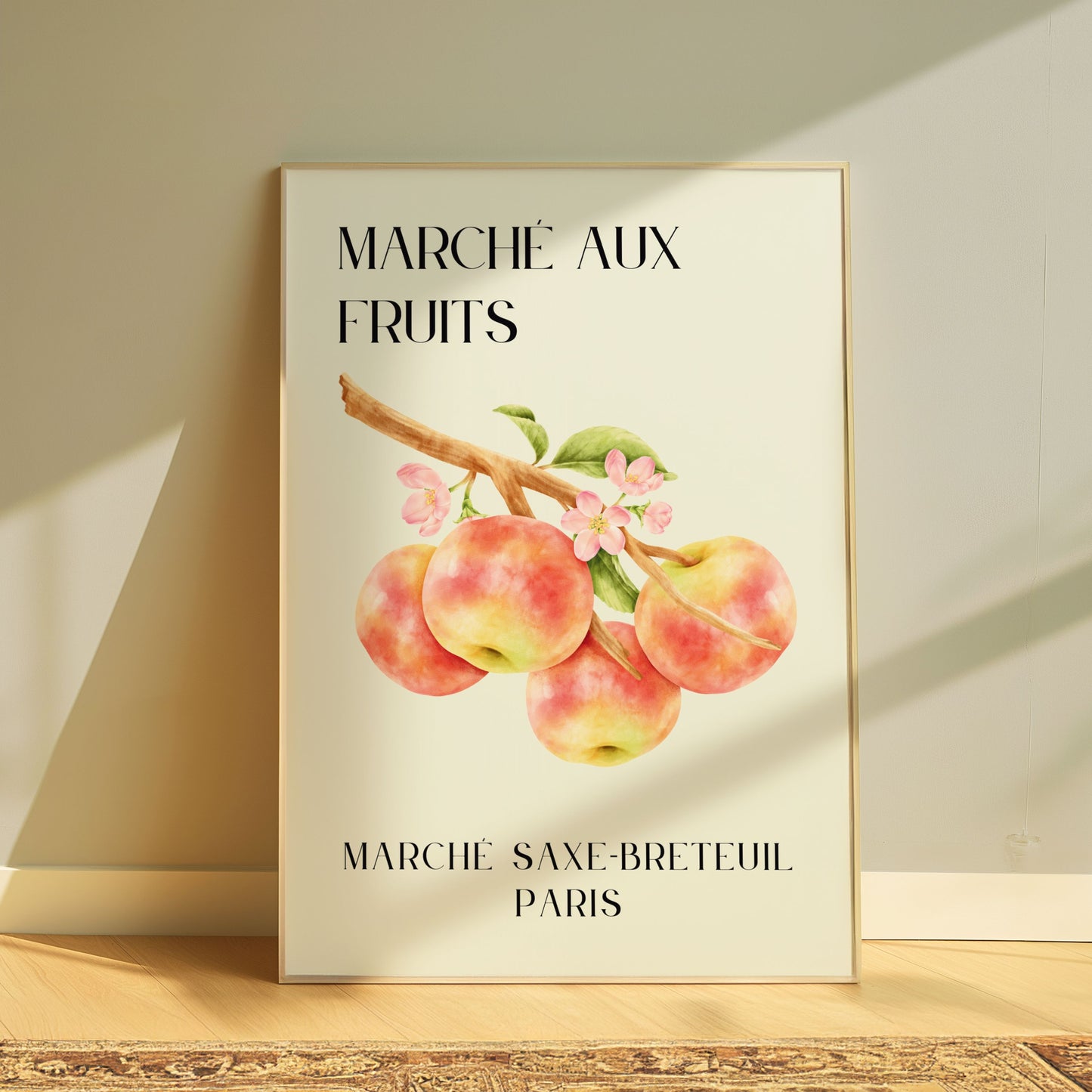 French Inspired Fruit Market Art Poster Prints