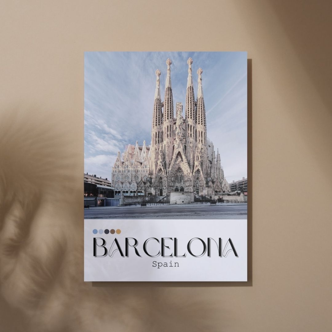 Barcelona Inspired Print - Travel Inspired Art Poster Prints