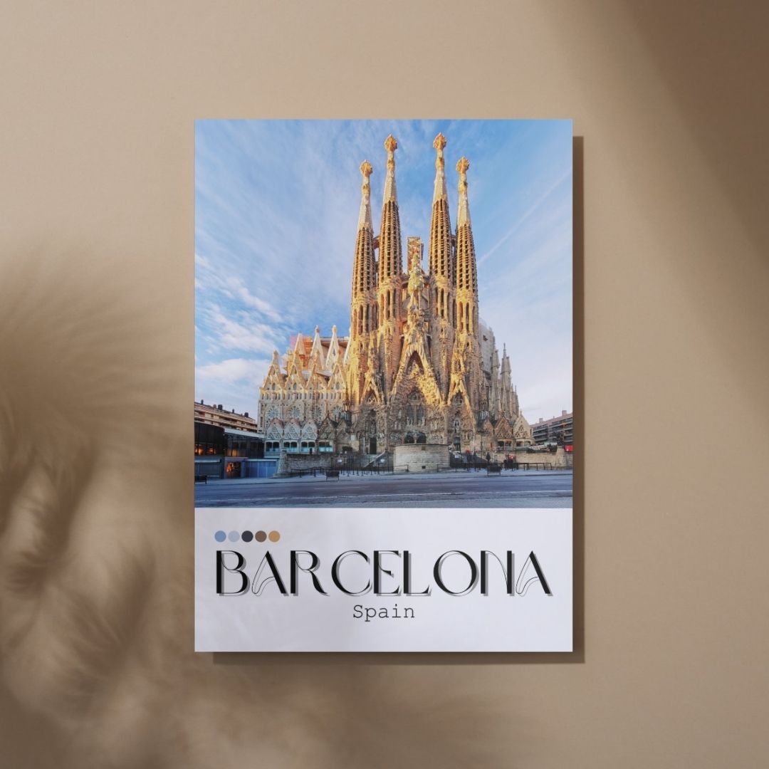 Barcelona Inspired Print - Travel Inspired Art Poster Prints
