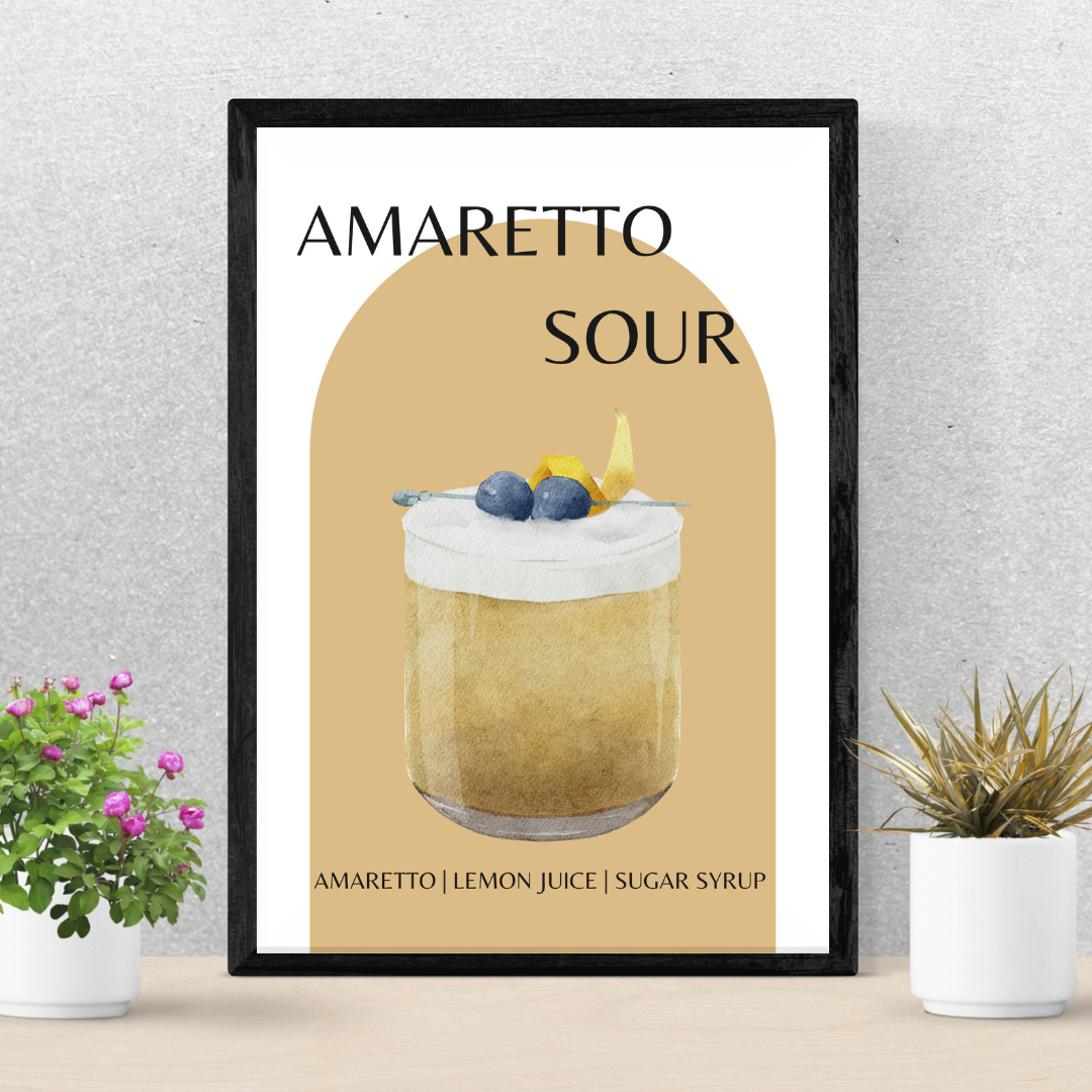 Amaretto Sour - Cocktails & Drinks Art Prints