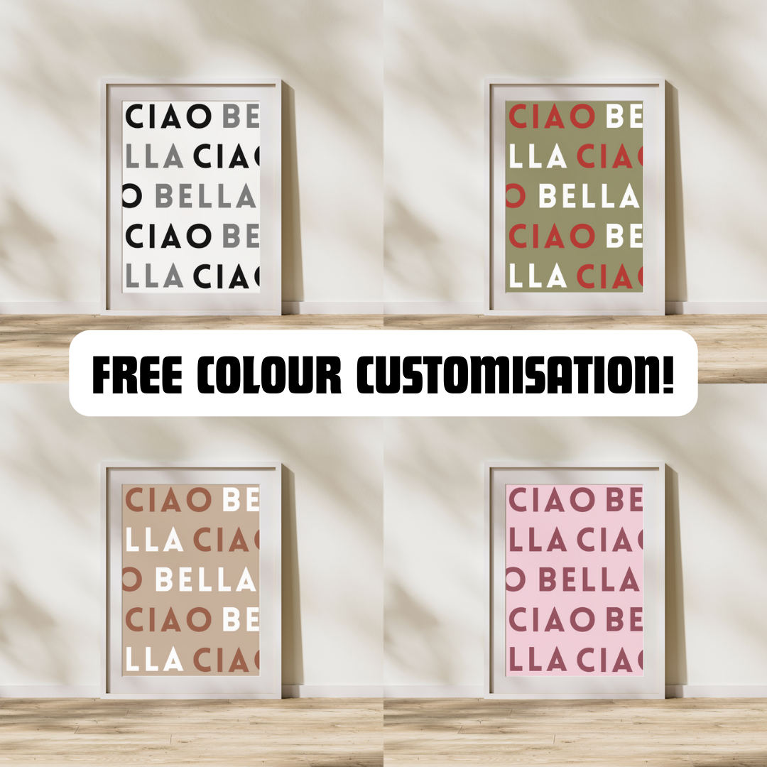 Ciao bella - Italian Inspired Art Poster Prints