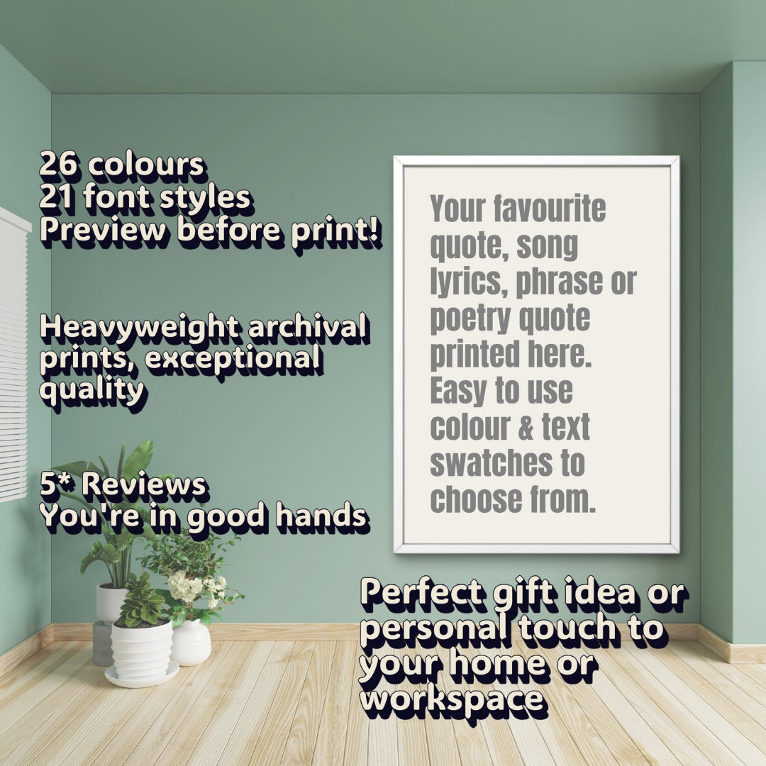 Customised Art Print Poster | Create Your Own Personalised Print