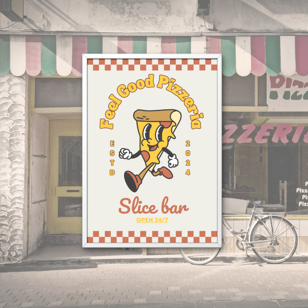 Retro Pizza - Home Essential Art Poster Prints