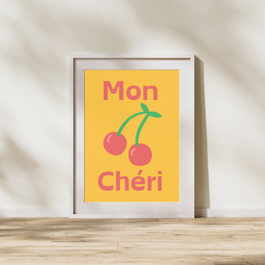 Mon Cheri - French Inspired Art Poster Prints