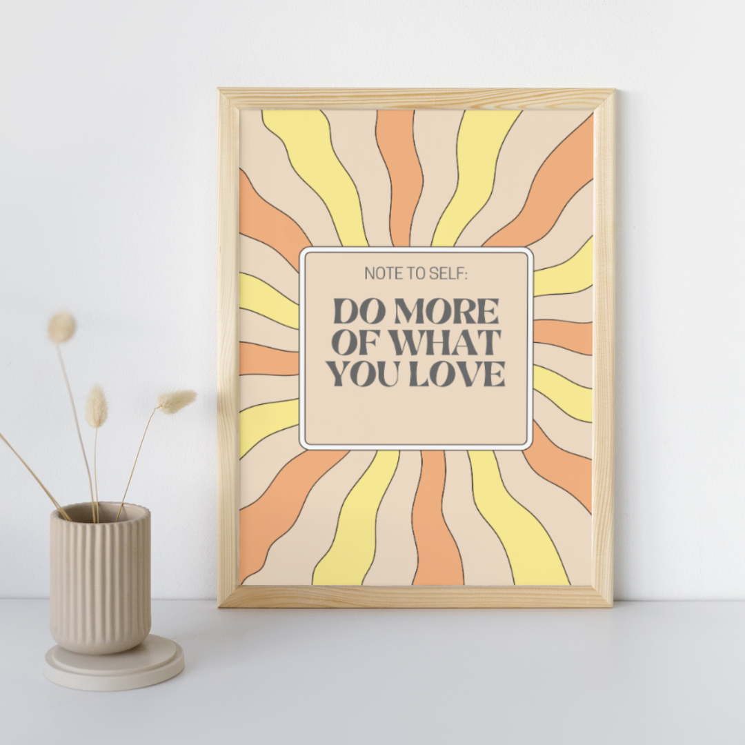 Note To Self | Positive Feel Good Art Poster Print
