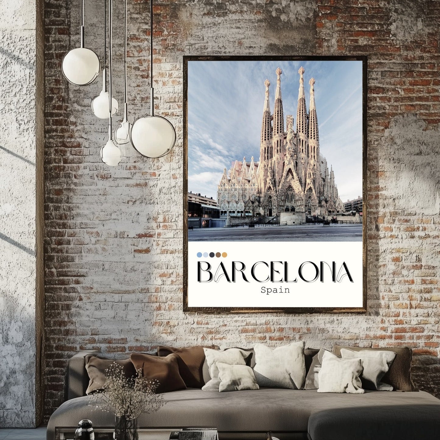 Barcelona Inspired Print - Travel Inspired Art Poster Prints