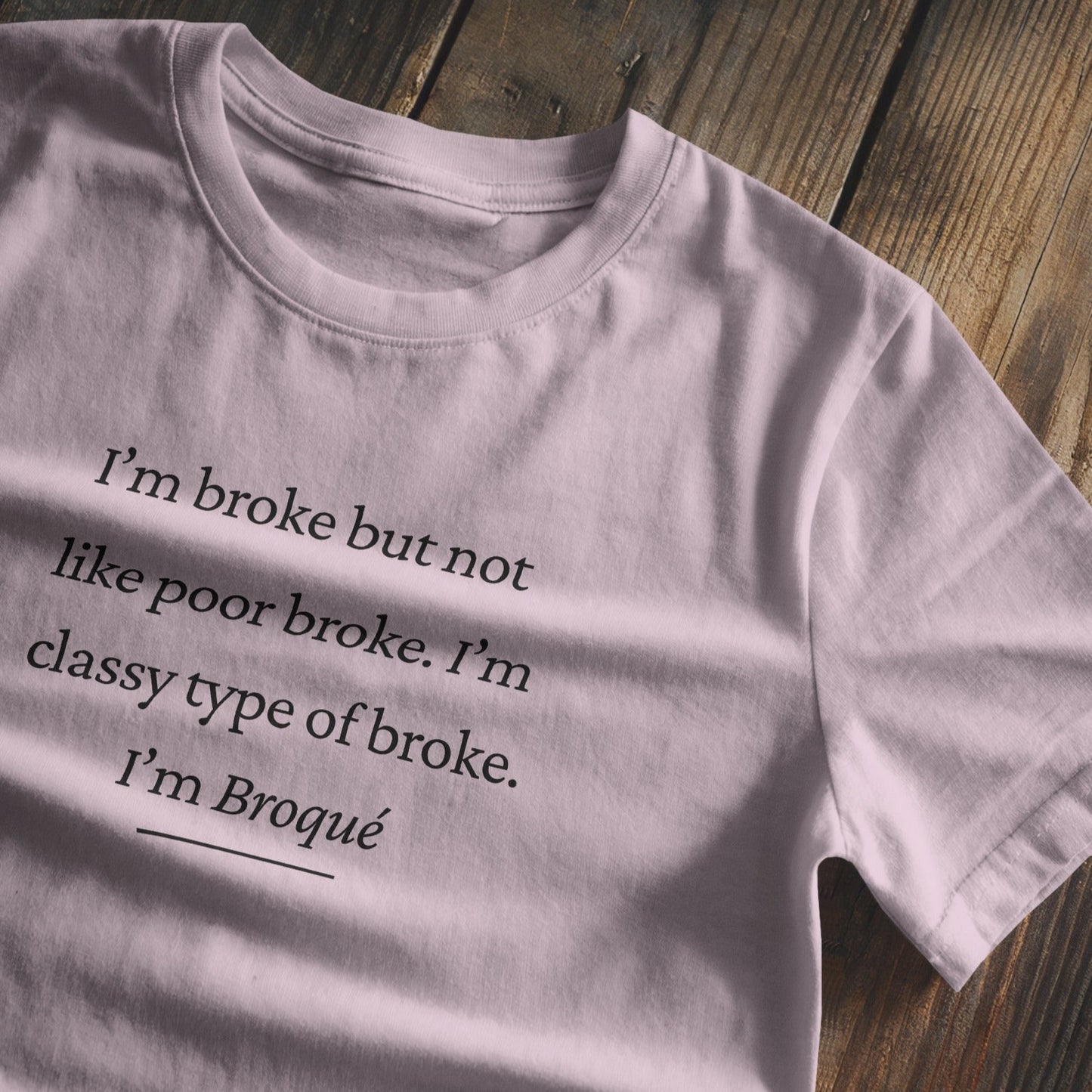 I'm broke Baby Tee - Black