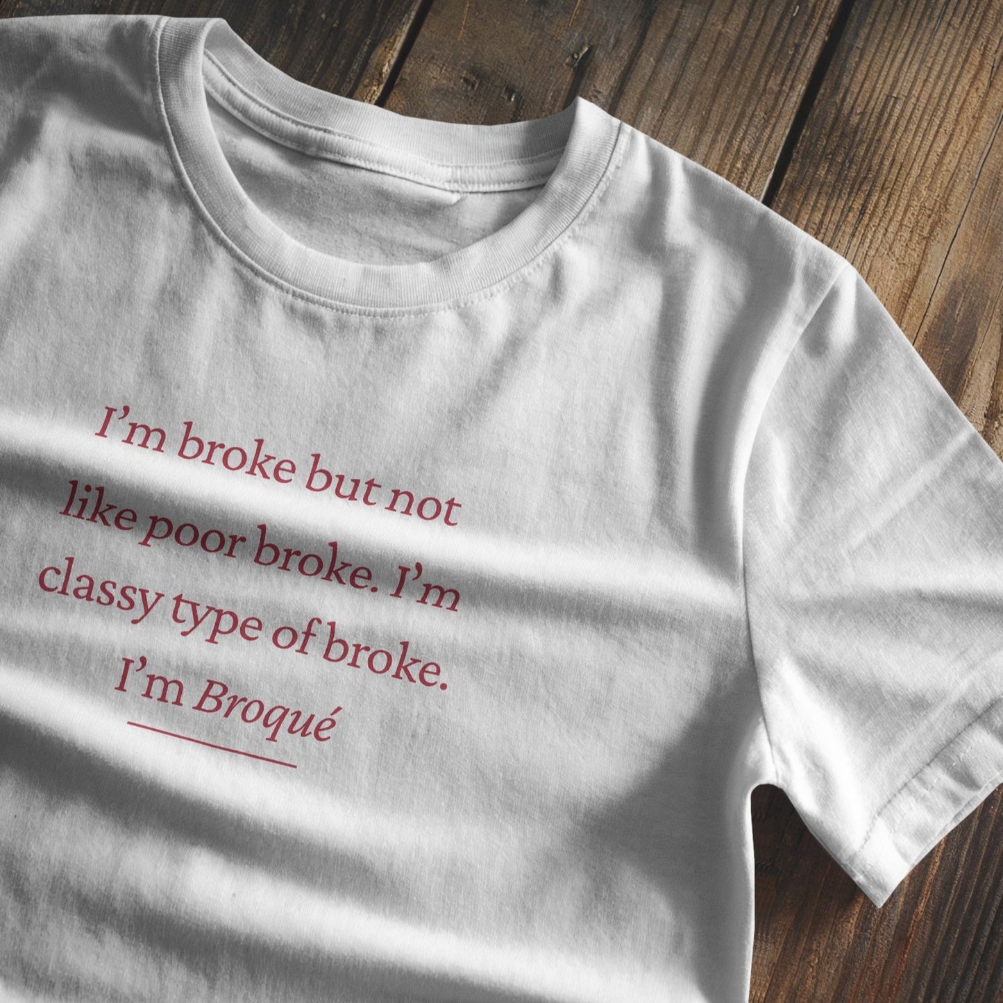 I'm broke Baby Tee - Red