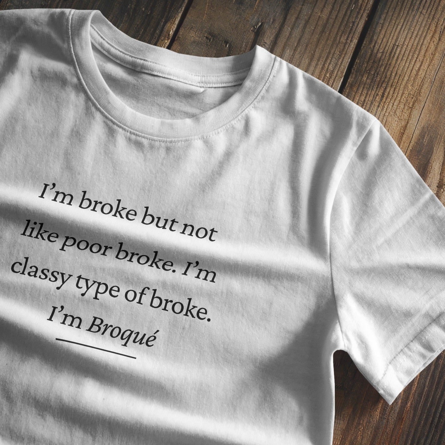 I'm broke Baby Tee - Black
