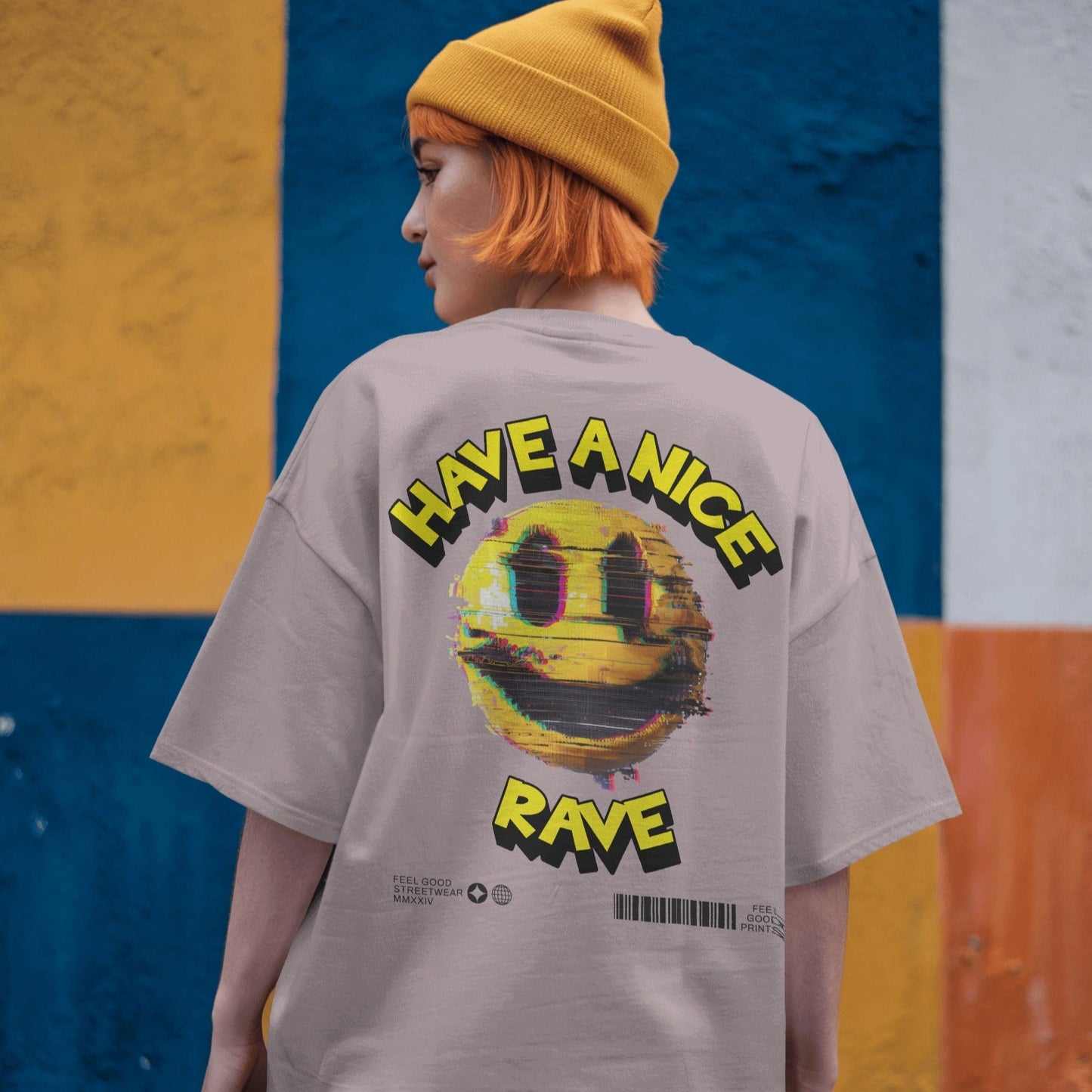 Have A Nice Rave - Oversized Organic Cotton Graphic T-shirt