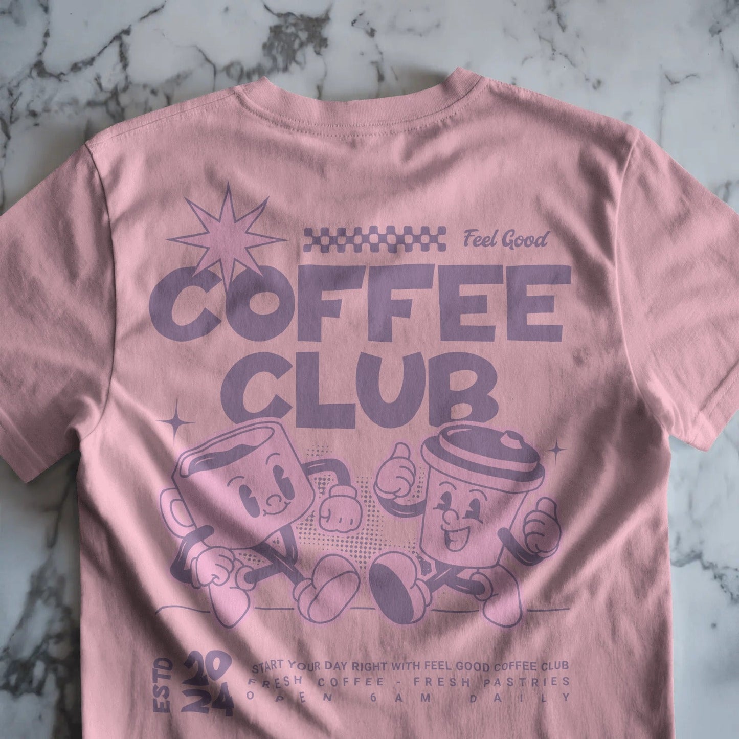 Coffee Club T-Shirt - Unisex Graphic T-shirt - 100% Organic Cotton