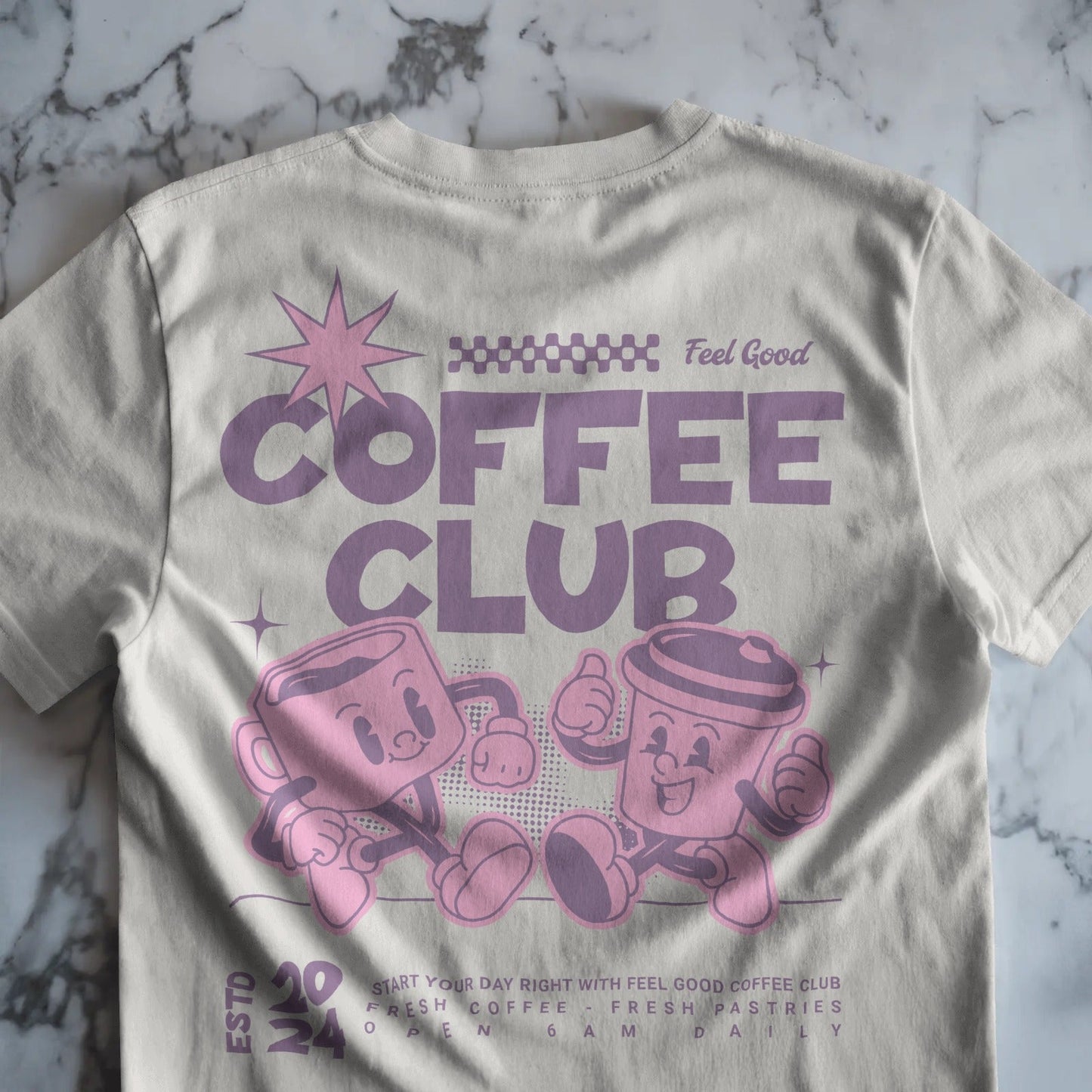 Coffee Club T-Shirt - Unisex Graphic T-shirt - 100% Organic Cotton