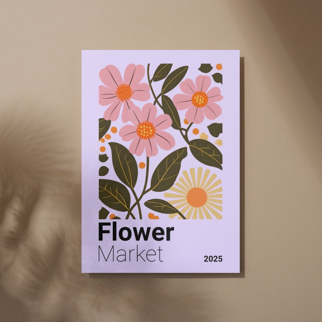 Botanical Flower Market - Home Essential Art Poster Prints