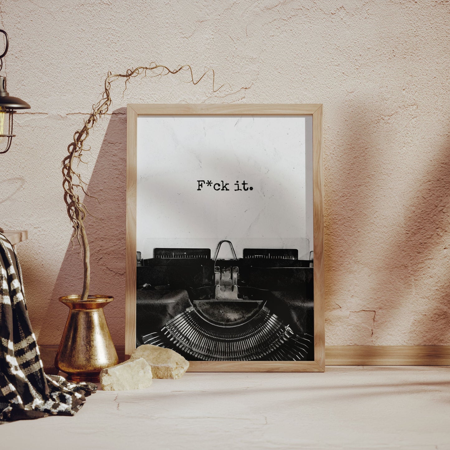 Minimalist Typewriter Quote - Home Essential Art Poster Prints