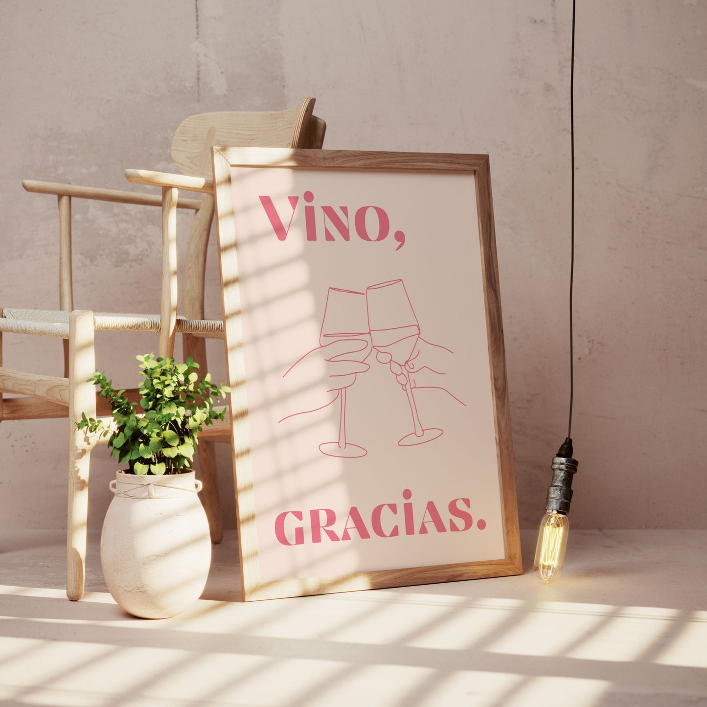 Vino Gracias - Spanish Inspired Art Poster Prints