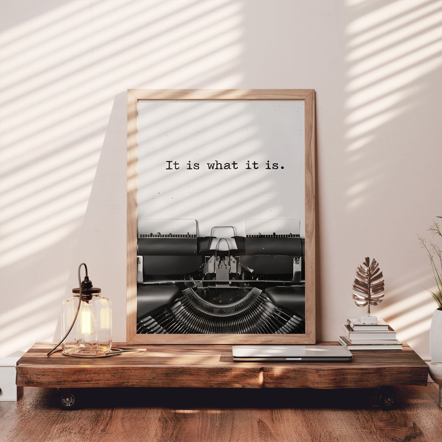 Minimalist Typewriter Quote - Home Essential Art Poster Prints