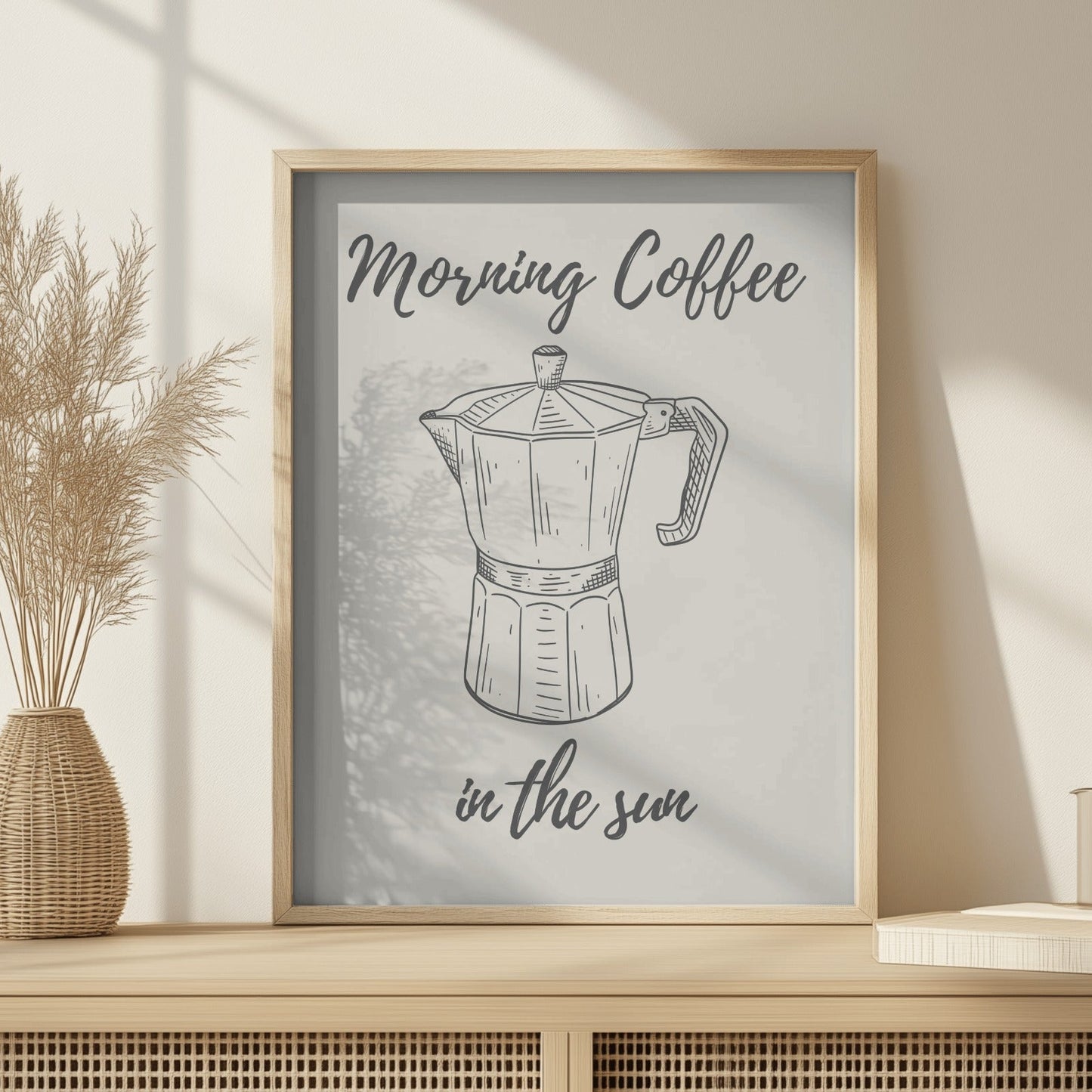 Morning Coffee In The Sun - Home Essential Art Poster Prints