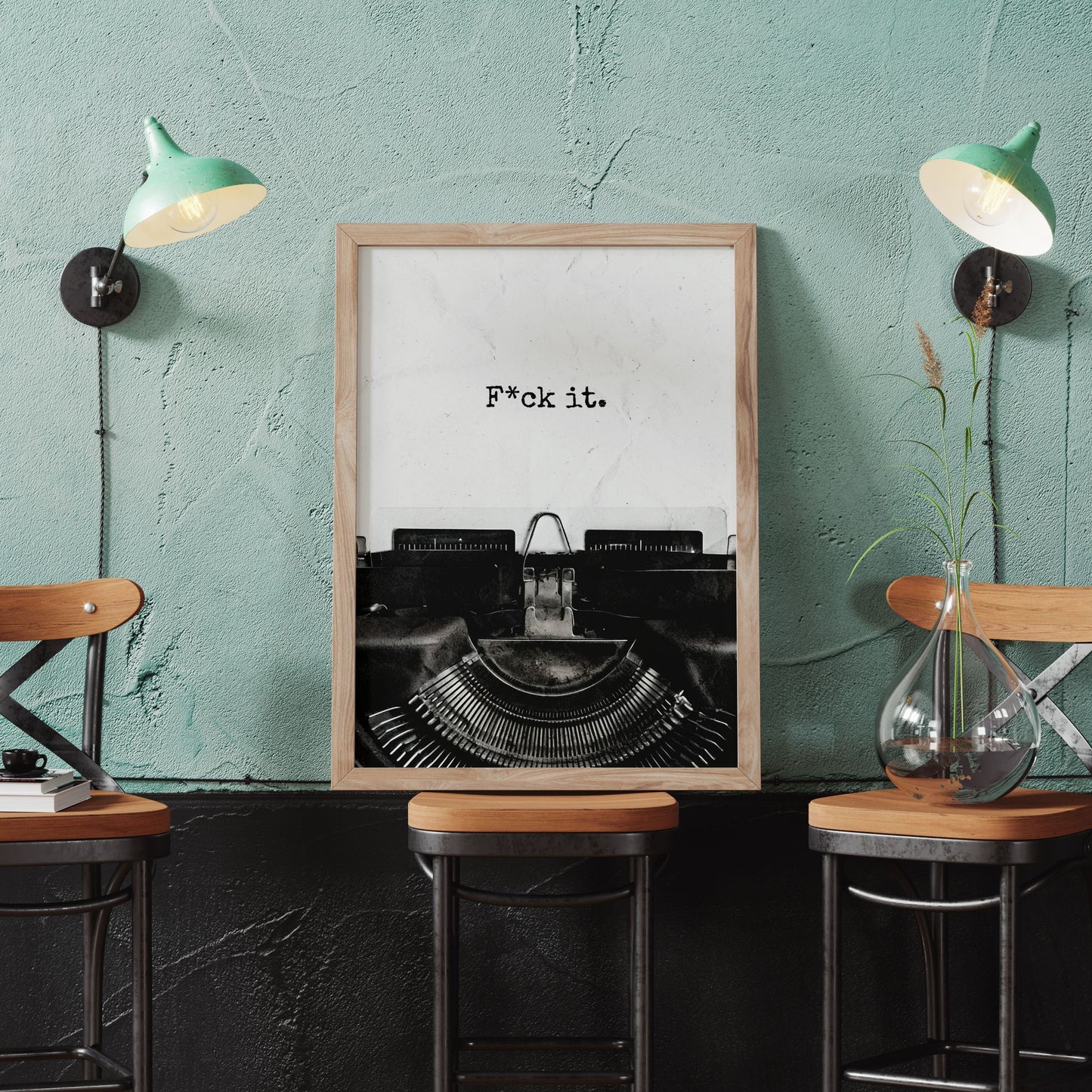 Minimalist Typewriter Quote - Home Essential Art Poster Prints