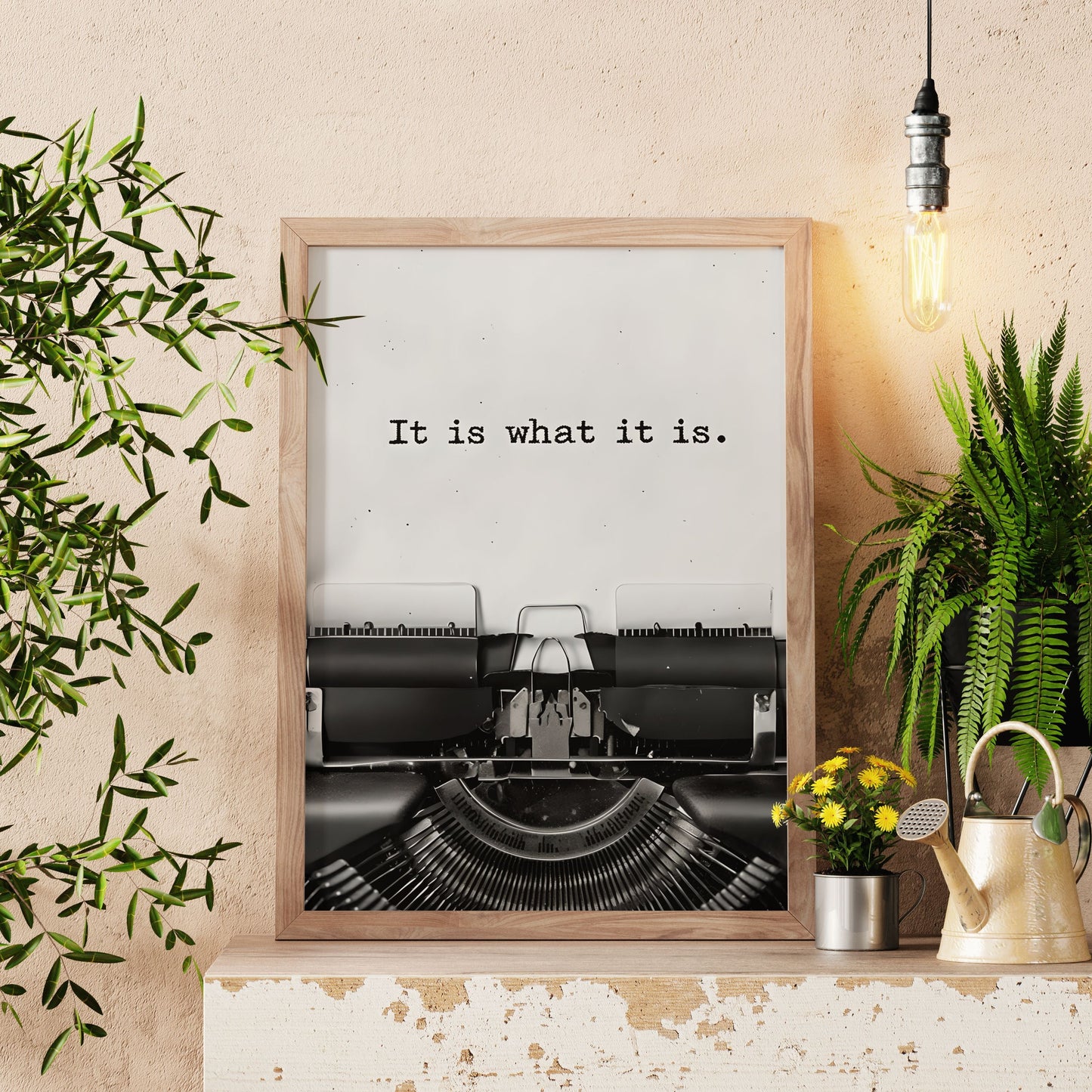 Minimalist Typewriter Quote - Home Essential Art Poster Prints