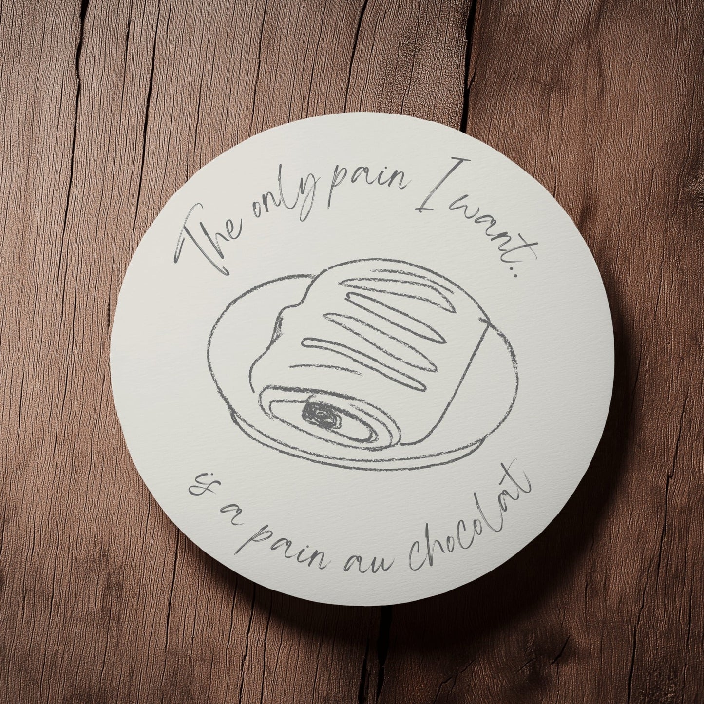 Pain Au Chocolat Drinks Coaster | Home and Office | Tableware Accessories