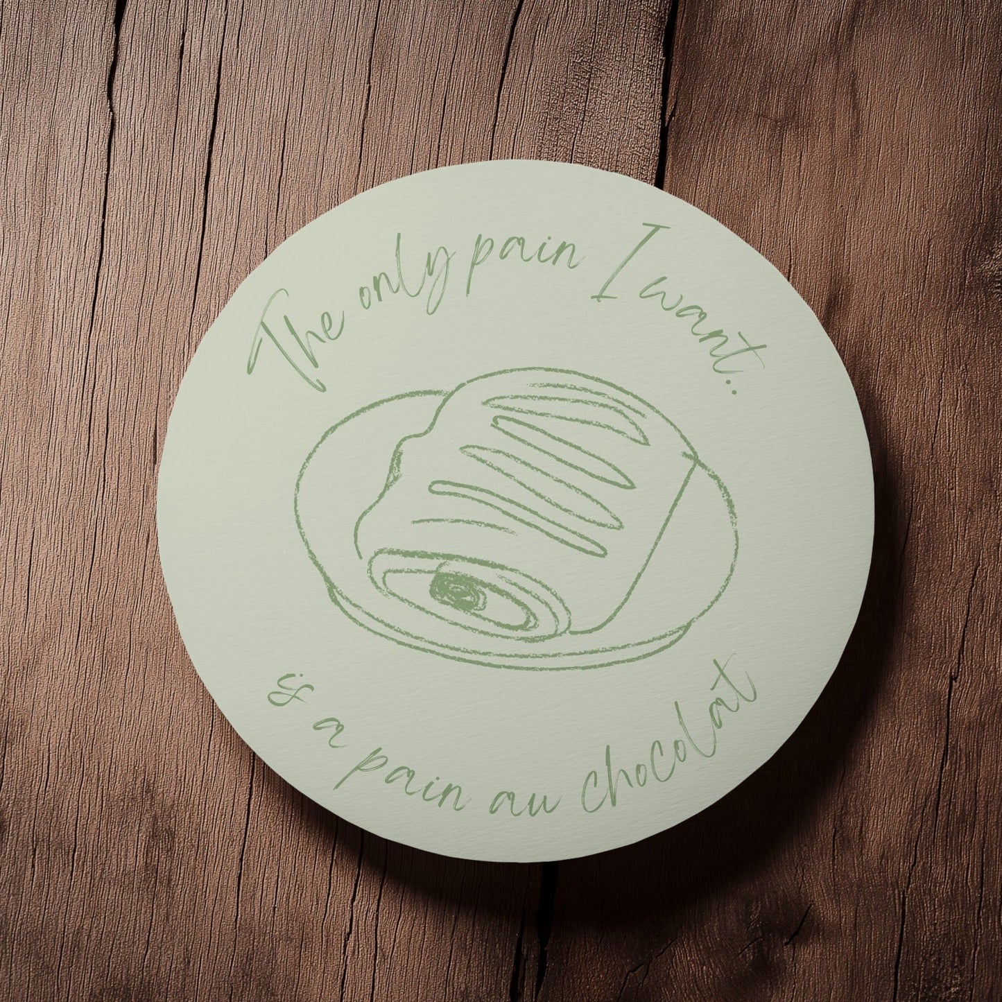 Pain Au Chocolat Drinks Coaster | Home and Office | Tableware Accessories