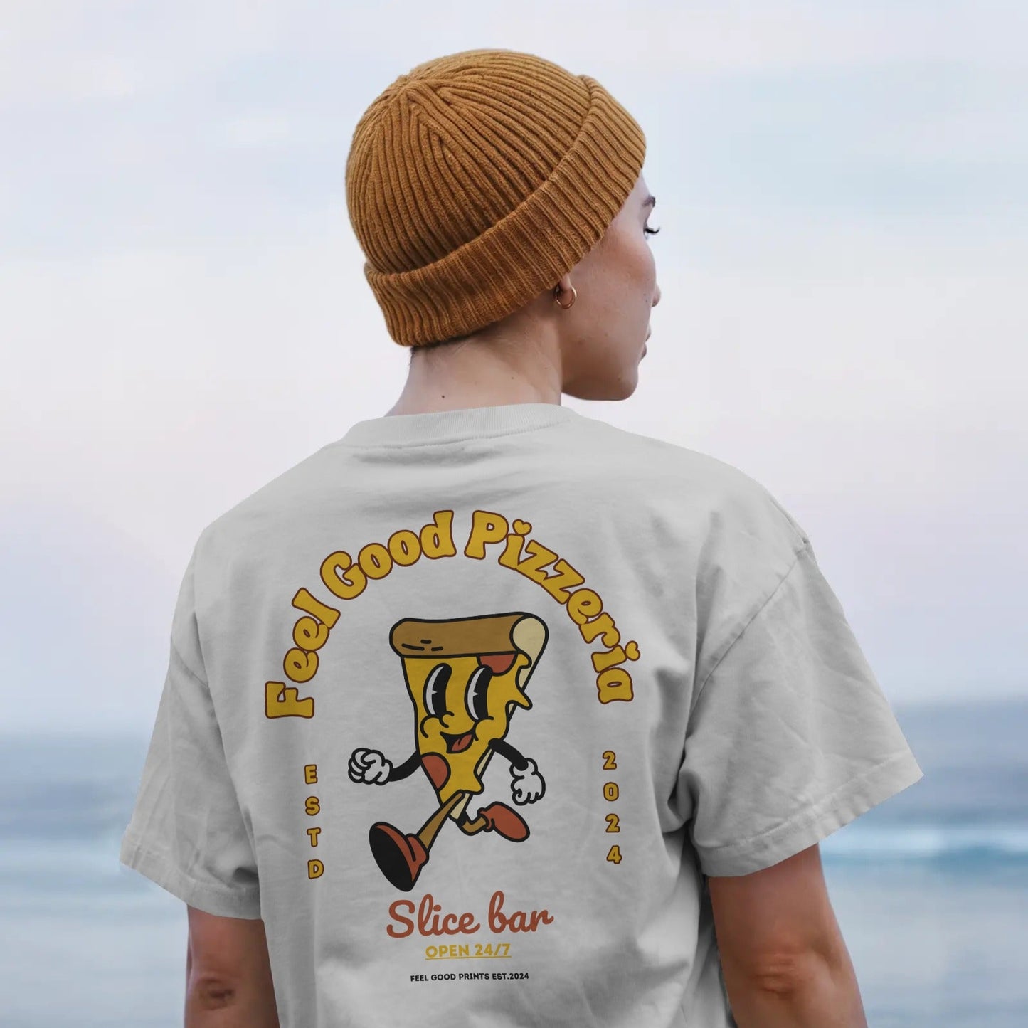 Pizza T-Shirt | Unisex T-shirt | Retro Graphic | 100% Organic Cotton