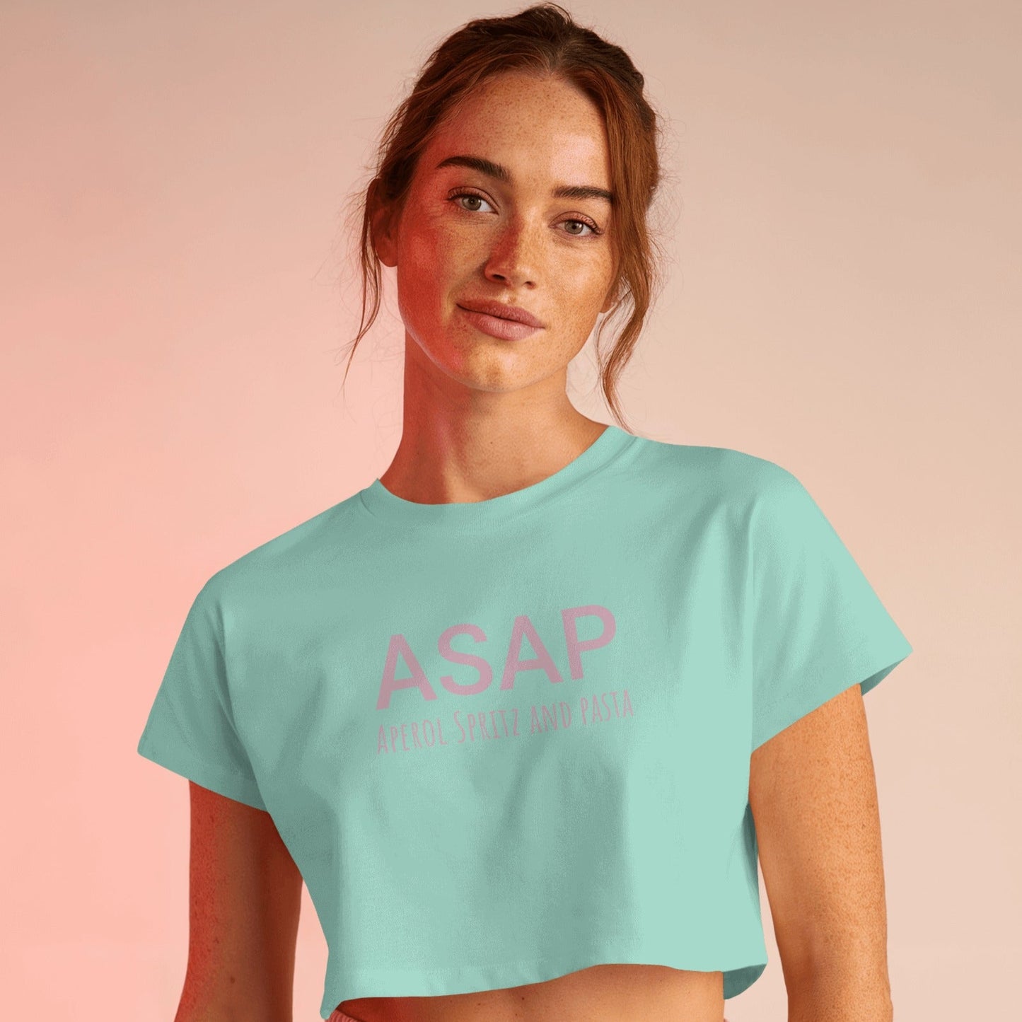 Aperol Spritz and Pasta Crop Top - Pink