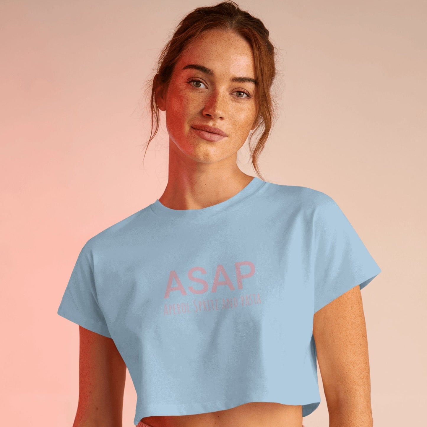 Aperol Spritz and Pasta Crop Top - Pink