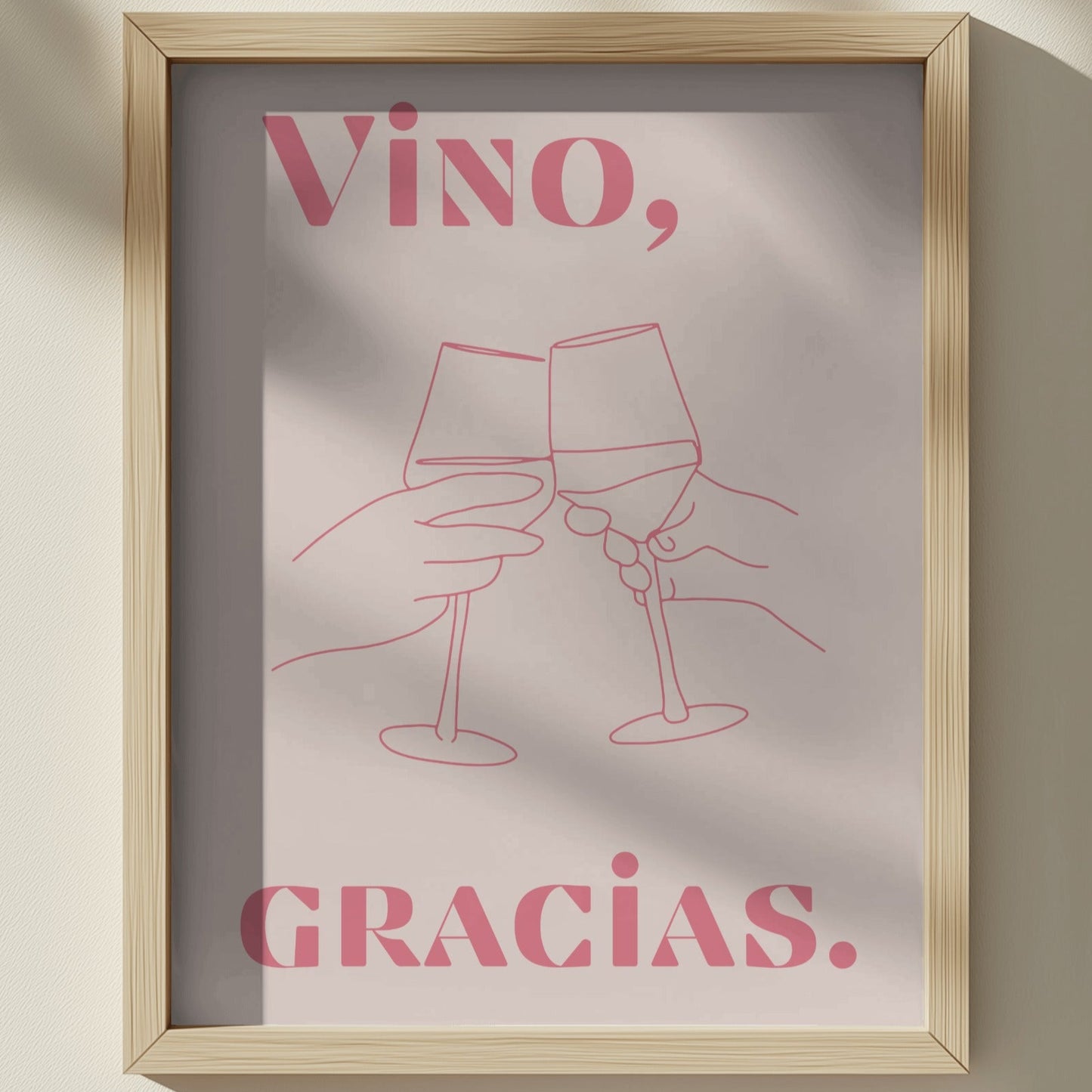 Vino gracias - Spanish Inspired Art Poster Prints