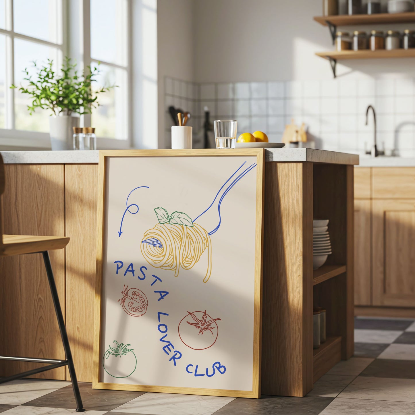 Pasta Lovers Club - Home Essential Art Poster Prints