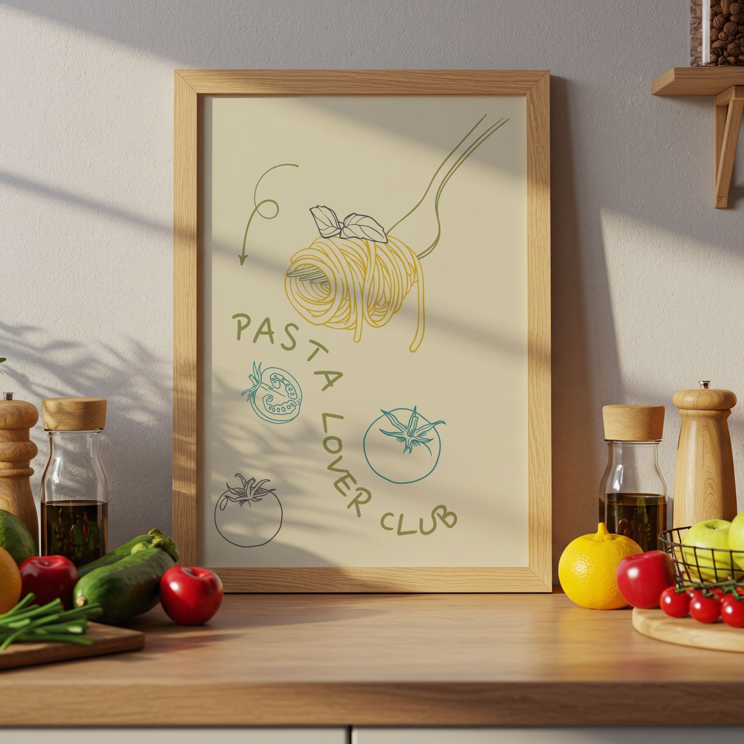 Pasta Lovers Club - Home Essential Art Poster Prints