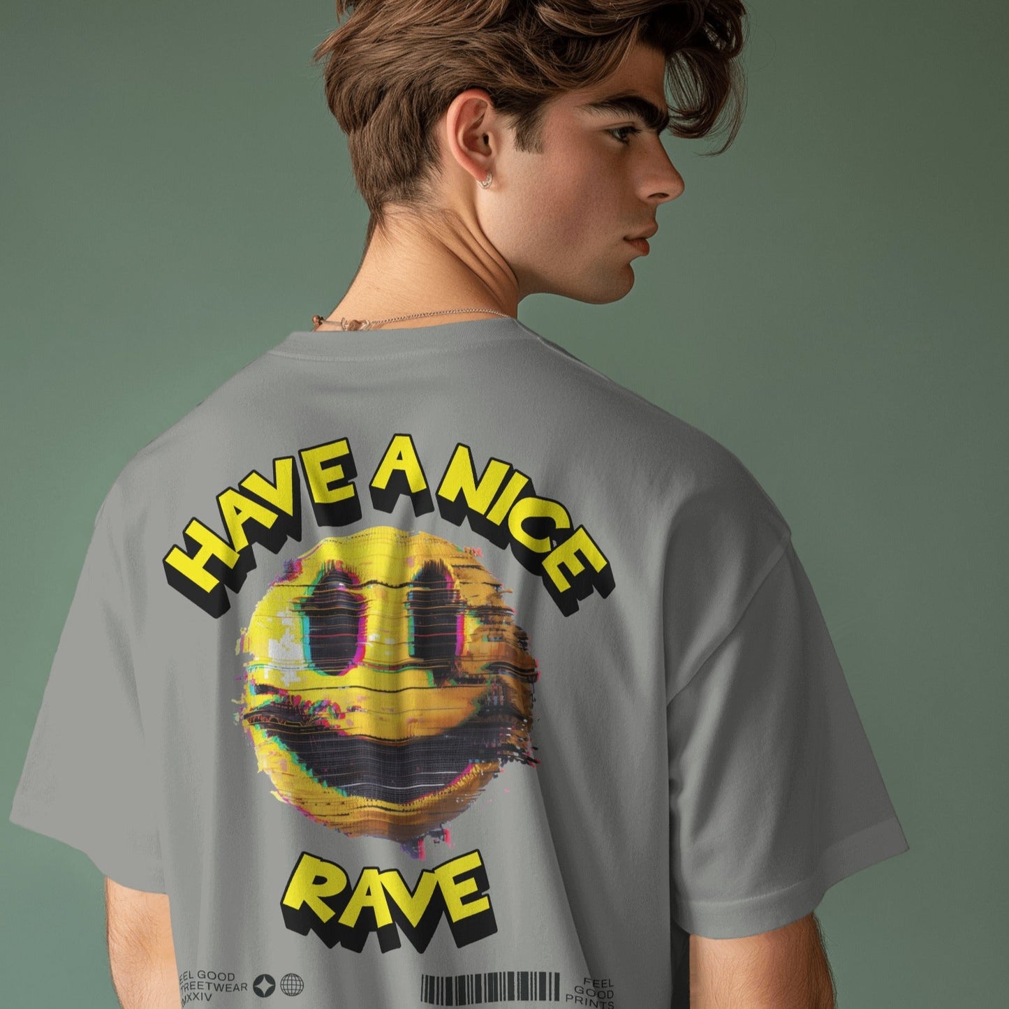 Have A Nice Rave - Oversized Organic Cotton Graphic T-shirt